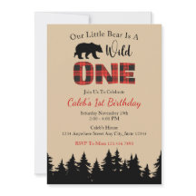 Red Buffalo Plaid Lumberjack 1st Birthday