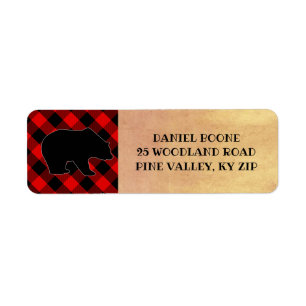 Red Buffalo Plaid Lumberjack Bear