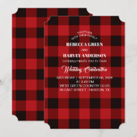 red buffalo plaid lumberjack rustic winter wedding