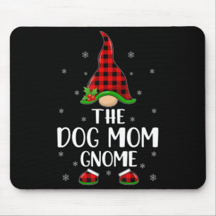Red Buffalo Plaid Matching The Dog Mum Gnome Chris Mouse Pad