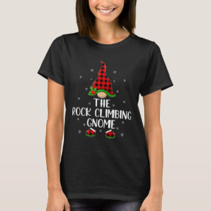 Red Buffalo Plaid Matching The Rock Climbing Gnome T-Shirt
