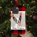 Red Buffalo Plaid & Merry Woofmas With Dog Photo iPhone 13 Pro Case<br><div class="desc">Red Buffalo Plaid & Merry Woofmas With Dog Photo</div>