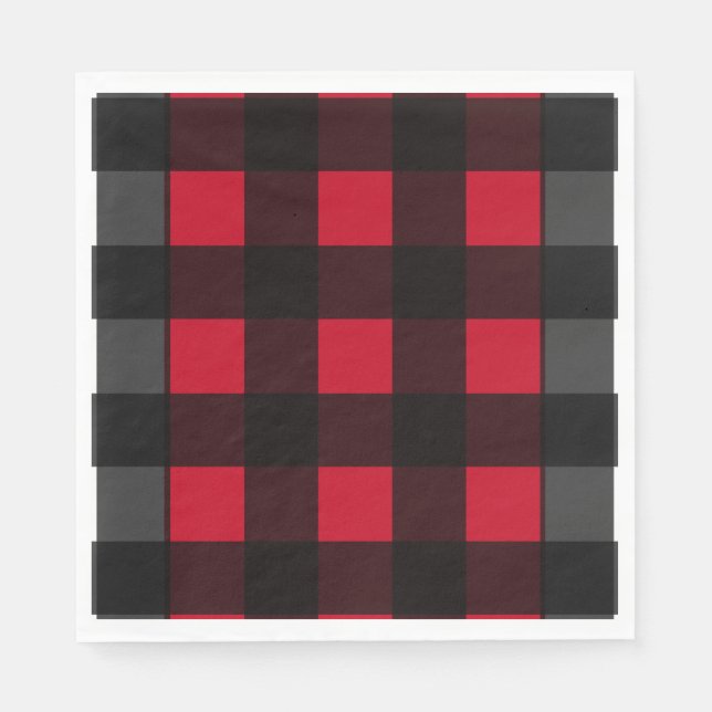 Red Buffalo Plaid Napkin (Front)