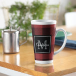 Red Buffalo Plaid | Personal Initial | Gift Latte Mug<br><div class="desc">Wrap your loved ones in the warmth and charm of classic Red Buffalo Plaid with a personal touch. Whether it's for a birthday,  anniversary,  or just to show someone you care,  this customisable gift is sure to make a lasting impression.</div>