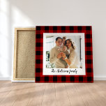 Red Buffalo Plaid & Personal Name And Photo Canvas Print<br><div class="desc">Step into the world of timeless style with our Classic Red Buffalo Plaid personalised products on Zazzle! Whether you're looking to add a touch of rustic charm to your life or searching for the perfect gift, our collection has something for everyone. Discover the enduring charm of Red Buffalo Plaid and...</div>