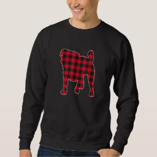 Red Buffalo Plaid Pug Dog Christmas Matching Famil Sweatshirt