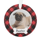 Red Buffalo Plaid Puppy Dog Photo