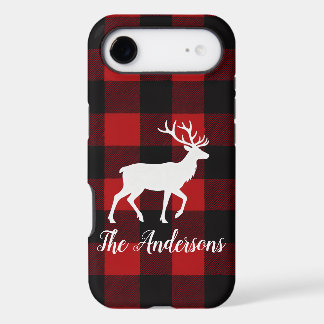 Red Buffalo Plaid & Reindeer | Personal Name 
