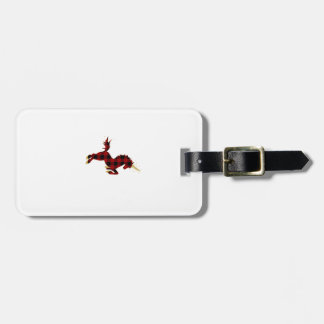 Red Buffalo Plaid Unicorn Christmas Tee for Mom & Luggage Tag