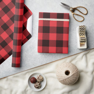 Red Buffalo Plaid Wrapping Paper