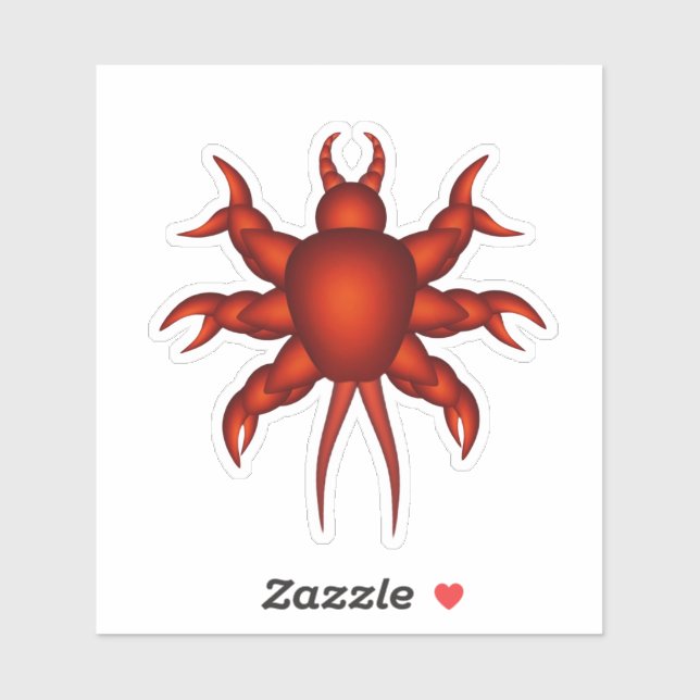 Red bug with pinchers cartoon (Sheet)
