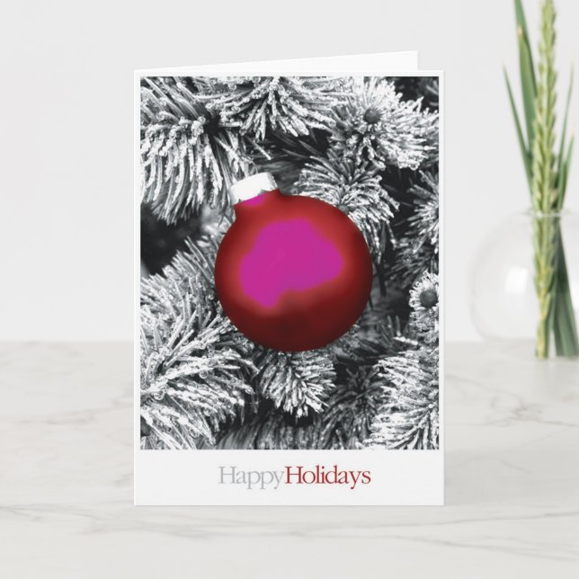 red bulb II Holiday Card (Front)