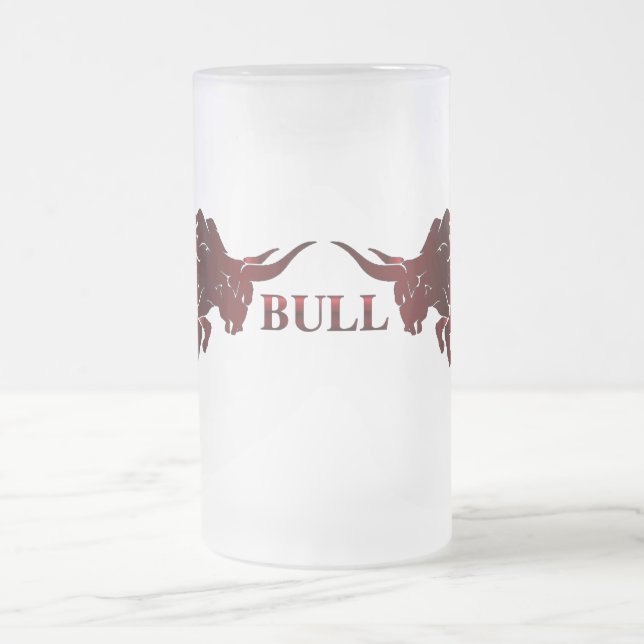 Red Bull Beer Glass Frosted Glass Beer Mug (Center)