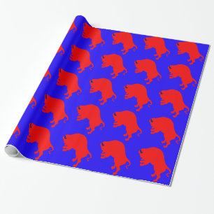 Red Bull Blue Wrapping Paper