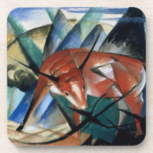 Red Bull (gouache on paper) Coaster