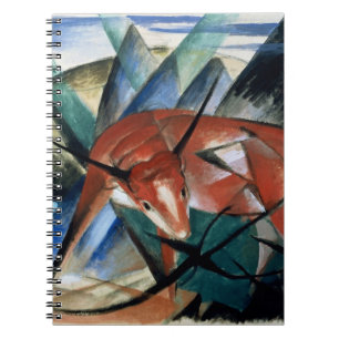 Red Bull (gouache on paper) Spiral Notebook