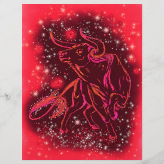 Red Bull Running At Starry Night Letterhead (Back)