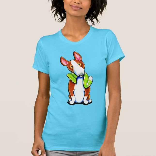 Red Bull Terrier Lets Play T-Shirt (Front)