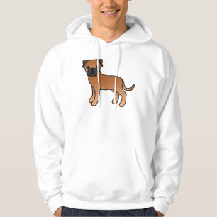 Red Bullmastiff Cute Cartoon Dog Hoodie