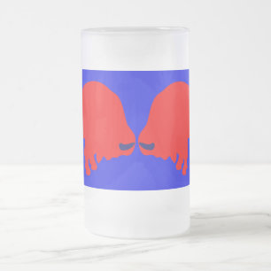 Red Bulls Frosted 16 oz Frosted Glass Mug