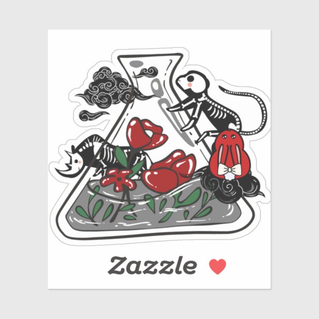 Red Bunny and Skeletal Alchemy Jar (Sheet)