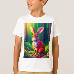 Red Bunny Sitting on Grass T-Shirt
