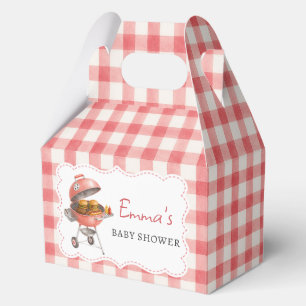 Red Burger BBQ Baby Shower Favour Boxes