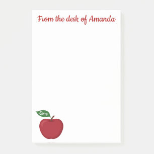 Red Burgundy Apple Country Rustic Fall Autumn Love Post-it Notes