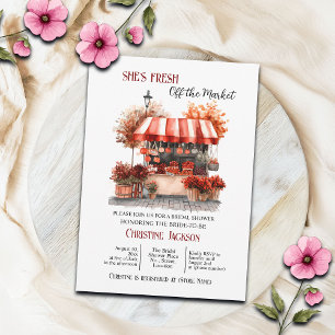 Red Burgundy 'Off the Market' Bridal Shower Invitation