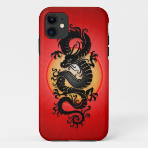 Red Burst Chinese Dragon Case-Mate iPhone Case