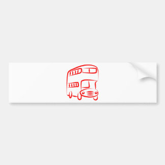 Red Bus Bumper Sticker