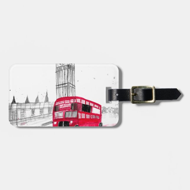 Red bus London Luggage Tag (Front Horizontal)