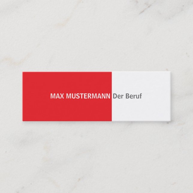 red business card (Front)