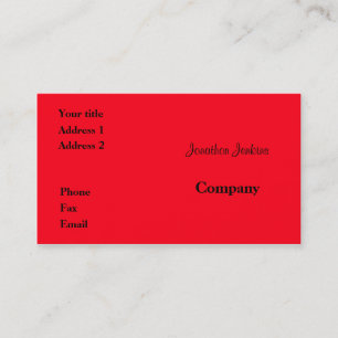 Red Business Card