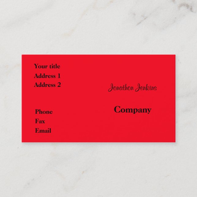 Red Business Card (Front)
