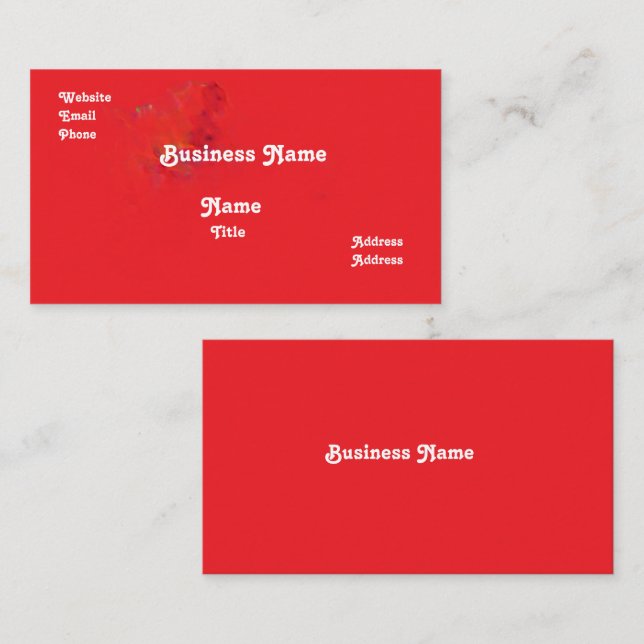 Red Business Card (Front/Back)