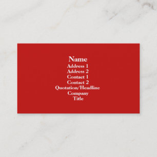 Red Business Card