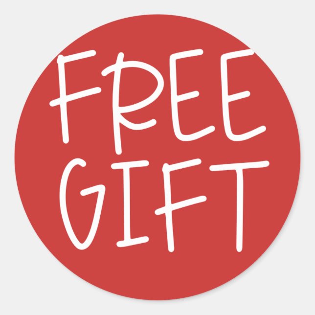 Red business free gift free sample Sticker (Front)