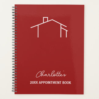 Red Business House Logo Appointment Book Planner