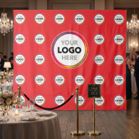 Red Business Logo Backdrop | Promo Photo Wall