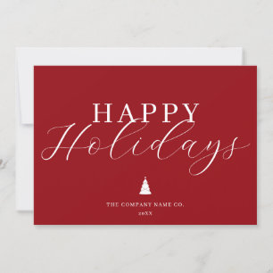 Red Business Logo Holiday Card