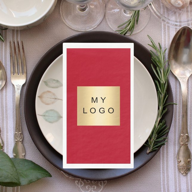 Red business logo napkin (Creator Uploaded)