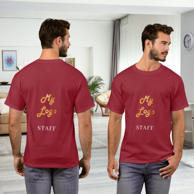 Red business logo staff employee T-Shirt (Creator Uploaded)