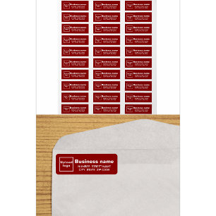 Red Business Return Address Label