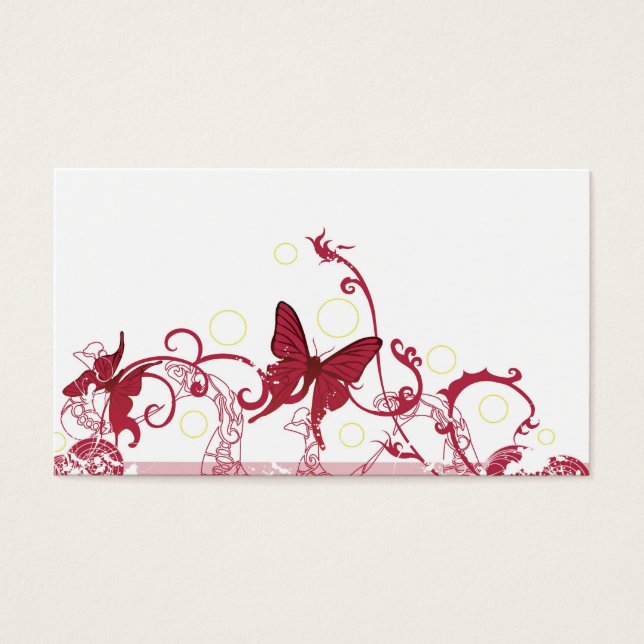 Red butterflies Profile Card (Front)