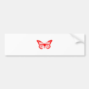 Red Butterfly Bumper Sticker