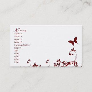 Red Butterfly Business Card