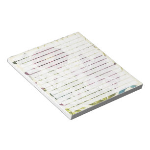 Red butterfly floral notepad