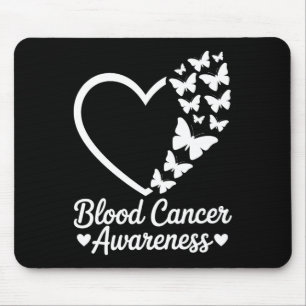 Red Butterfly Heart Blood Cancer Awareness Month M Mouse Pad
