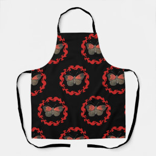 Red Butterfly in a Circle of Fire – Symbol of Pass Apron